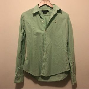 Ralph Lauren Green Slim Fit Women’s Oxford